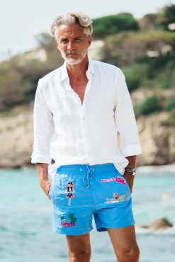 Places|Best Sellers<Les Canebiers All Over Saint-Barth - Blue
