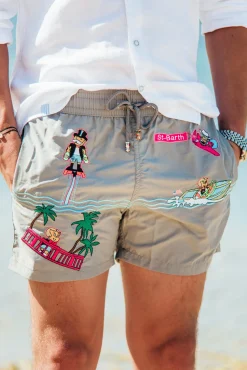 Places|Best Sellers<Les Canebiers All Over Saint-Barth - Grey