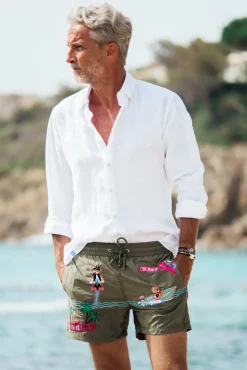 Places|Best Sellers<Les Canebiers All Over Saint-Barth - Khaki