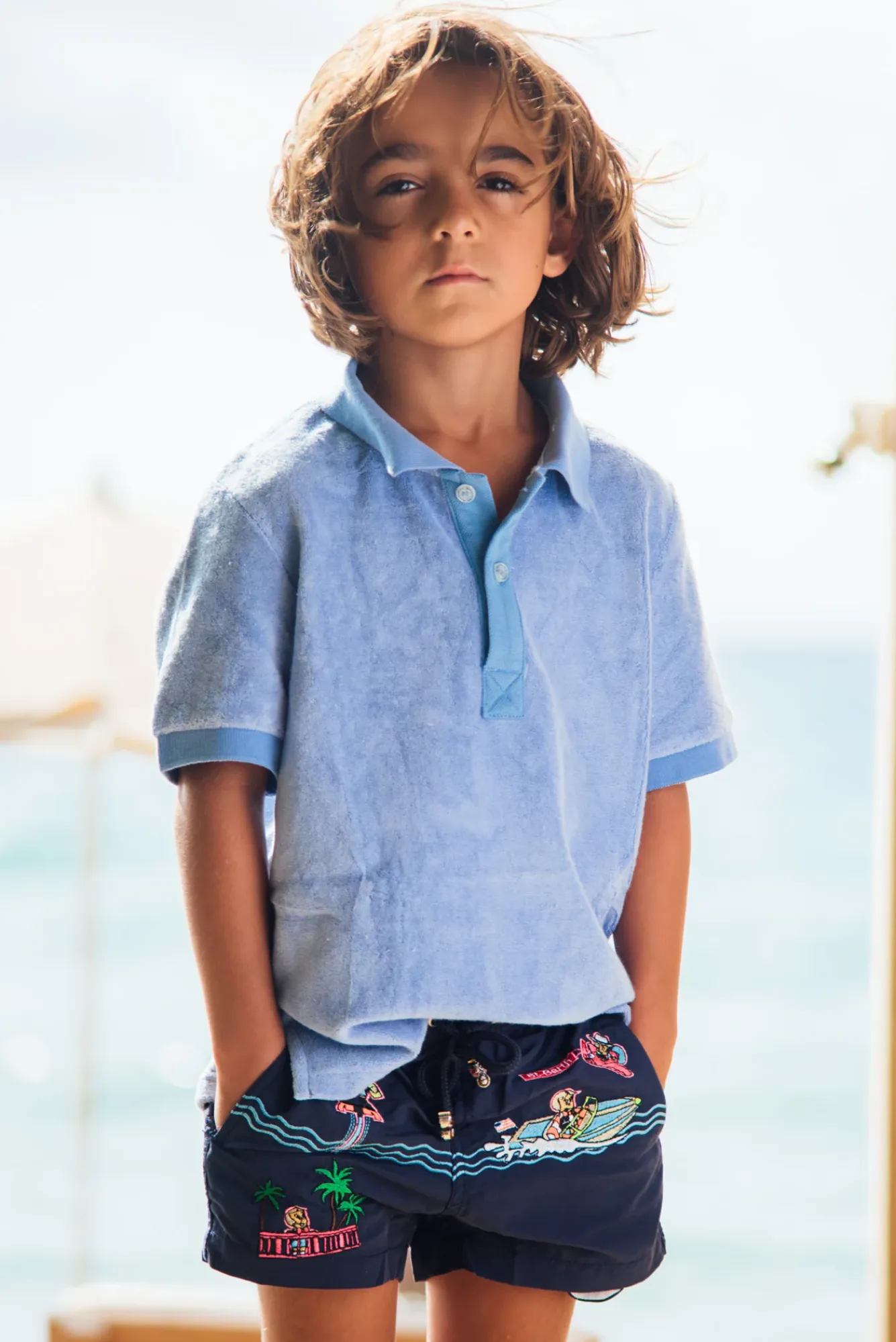 Garçons<Les Canebiers All Over Saint-Barth - Navy