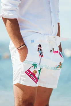 Places|Best Sellers<Les Canebiers All Over Saint-Barth - White