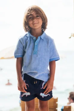 Garçons<Les Canebiers All Over Shark Kids - Navy