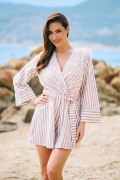Combinaisons<Les Canebiers Boutinelles Jumpsuit - Brown Stripes