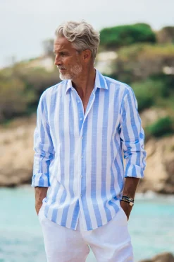 Chemises<Les Canebiers Divin Cotton - Blue Stripes