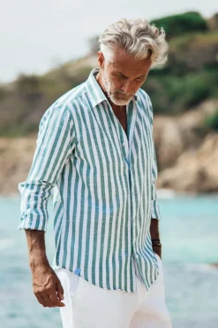 Chemises<Les Canebiers Divin Cotton - Green Stripes