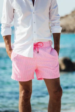 Stripes|Best Sellers<Les Canebiers Ermitage Court Fine Rayure - Pink