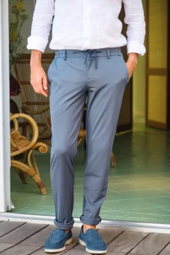 Pantalons<Les Canebiers Marsouin Pants - Blue/Grey