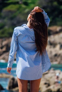 Robes<Les Canebiers Pascatt dress - Navy Stripes