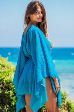 Beachwear<Les Canebiers Poncho - Blue