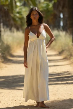 Robes<Les Canebiers Robe Guisan - Écru
