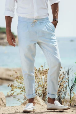 Pantalons<Les Canebiers Sauvier Pants - Sky Blue
