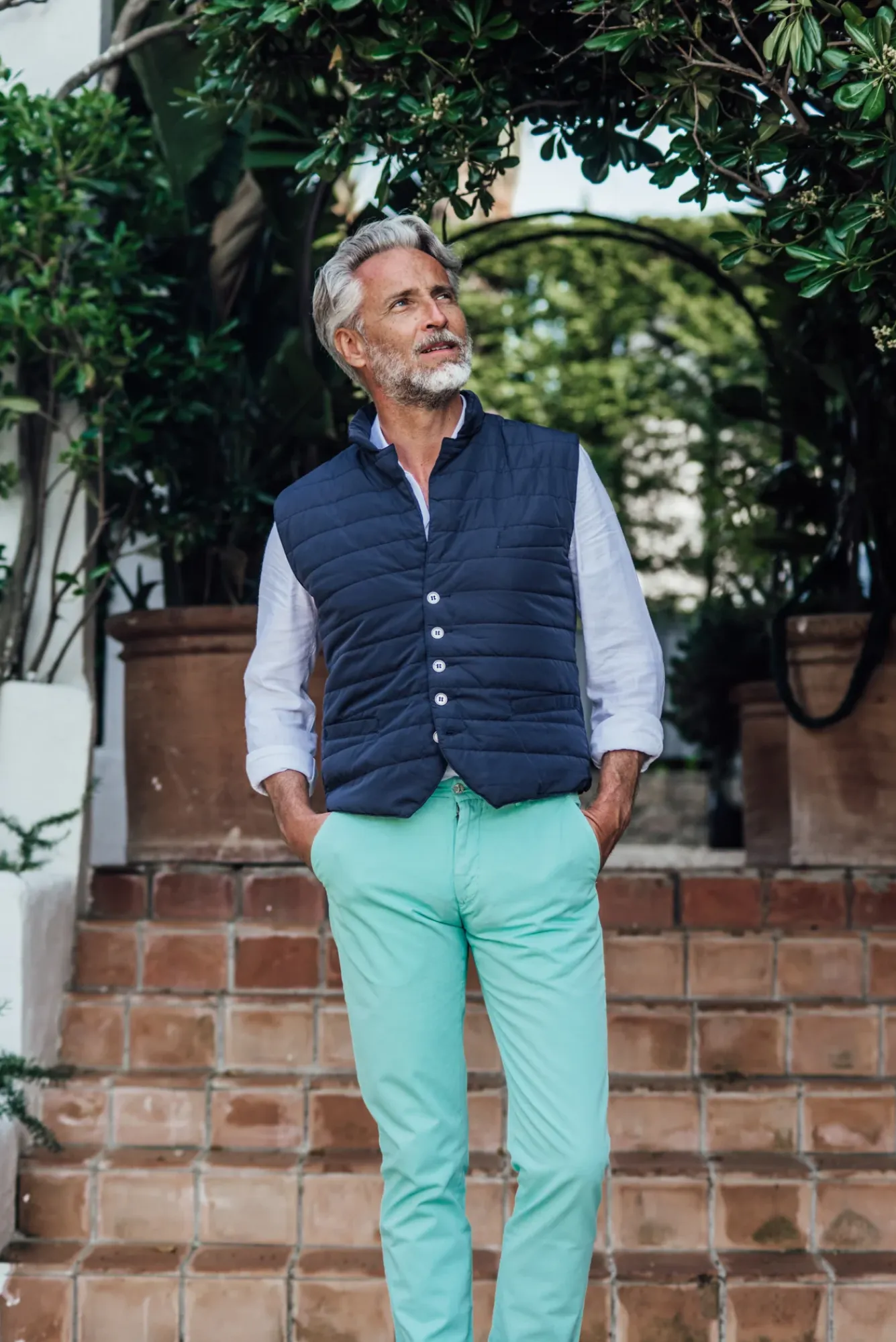 Pantalons<Les Canebiers Tartane pants - Green Water