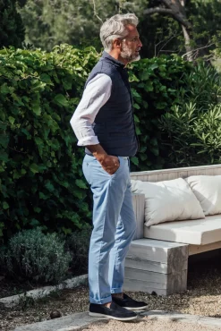 Pantalons<Les Canebiers Tartane pants - Sky Blue