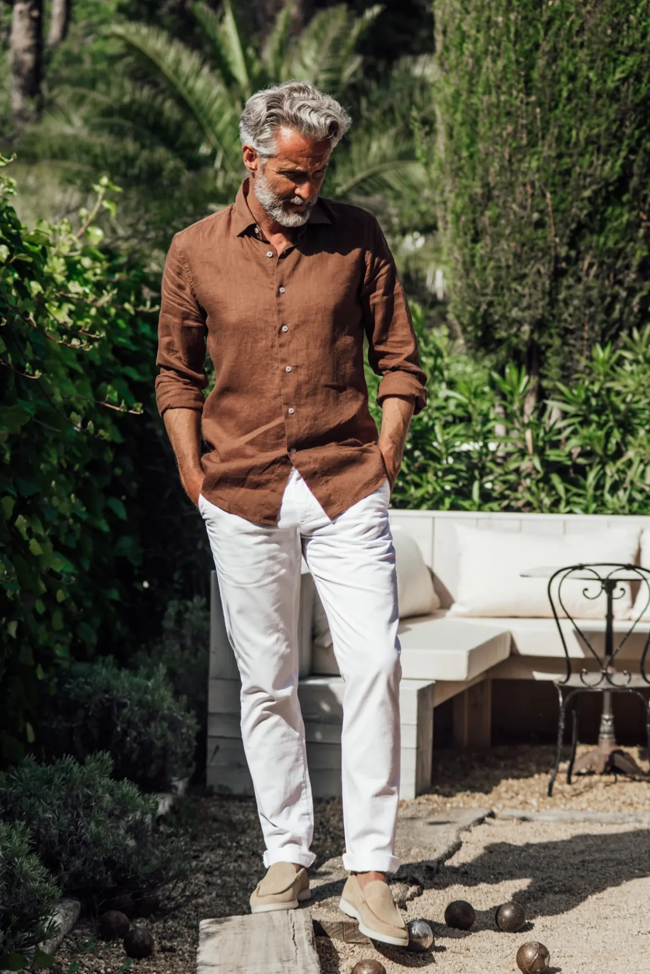 Pantalons<Les Canebiers Tartane pants - White