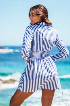 Robes<Les Canebiers Vignes - Navy Stripes