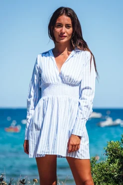 Robes<Les Canebiers Vignes - Sky Blue Stripes